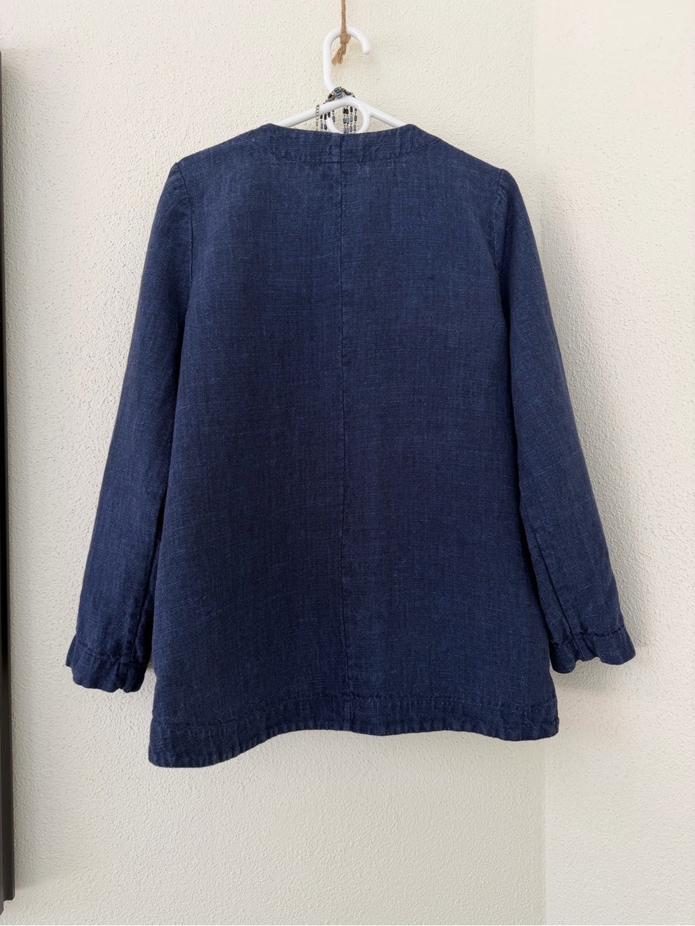 Pure Jill 100% Linen Open-Front Jacket Cardigan - Size L - Picture 12 of 12